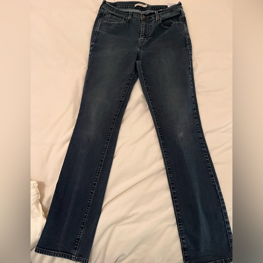 Levi's Womens 505 Straight Leg Denim Blue Jeans Medium Wash Size 8